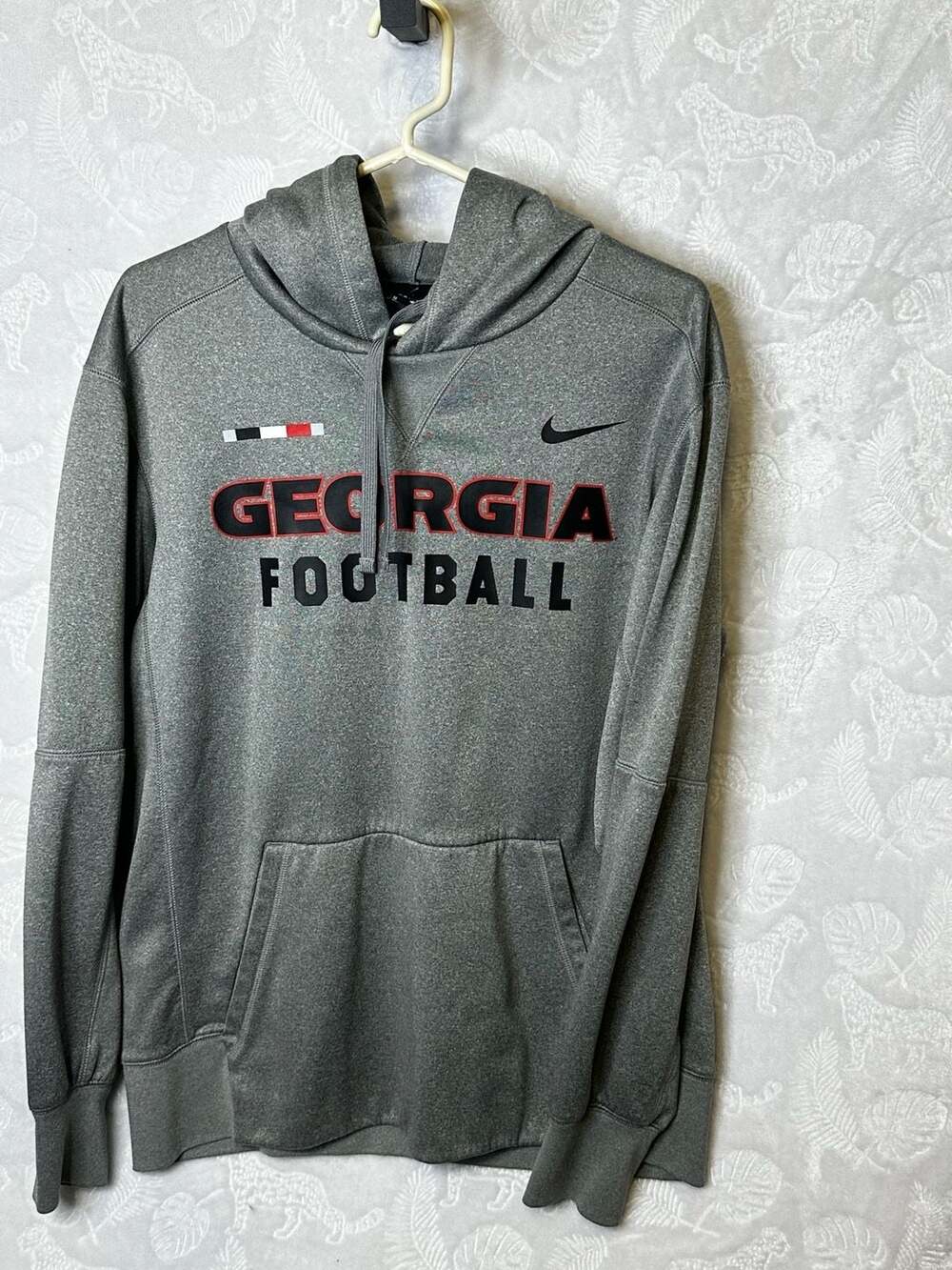 Nike Georgia Bulldogs Football Dri-Fit Hoodie Gray Size M